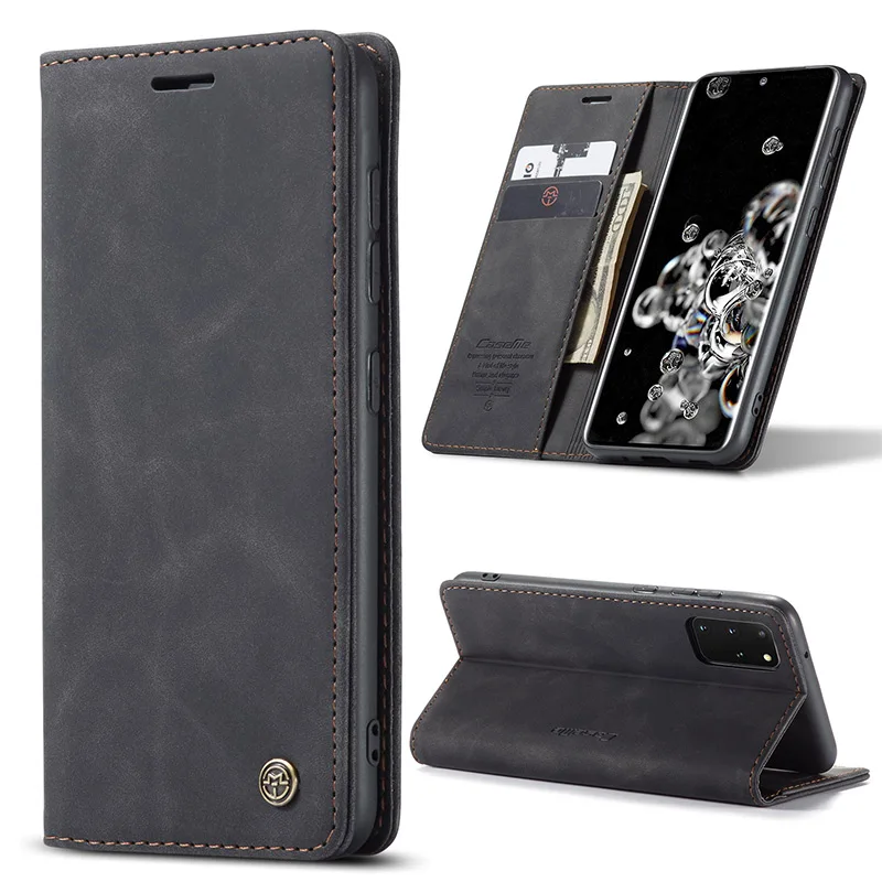 For Samsung Galaxy S9 S10 E S20 Ultra Note 20 10 Plus S20+ Case Luxury Vintage Magnetic Flip Cover Leather Protective Phone | Мобильные