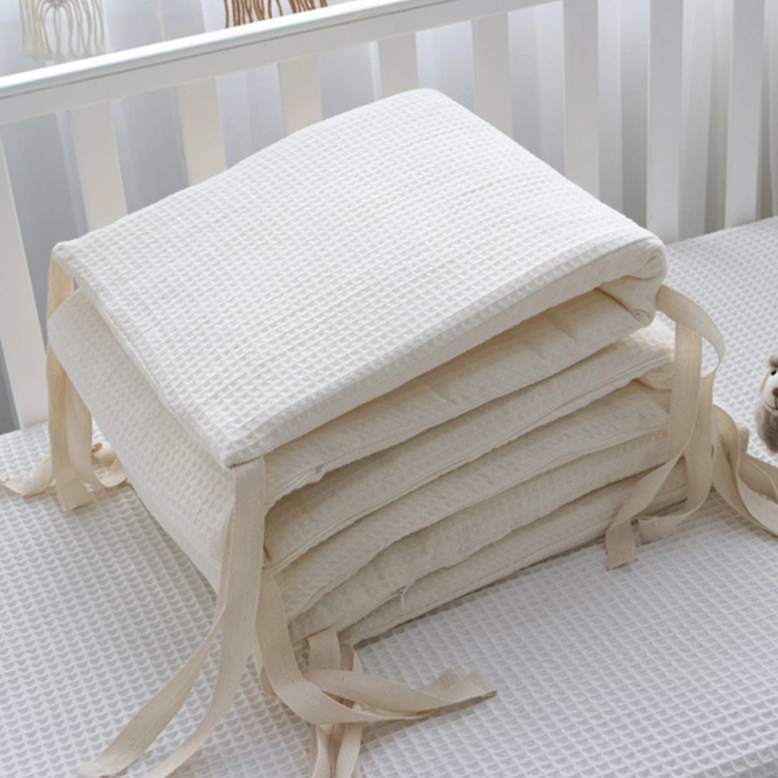 Baby Bed Thicken Bumper One-piece Crib Around Cushion Cot Washable Anti-collision Protector Pillows Newborns Room Decor