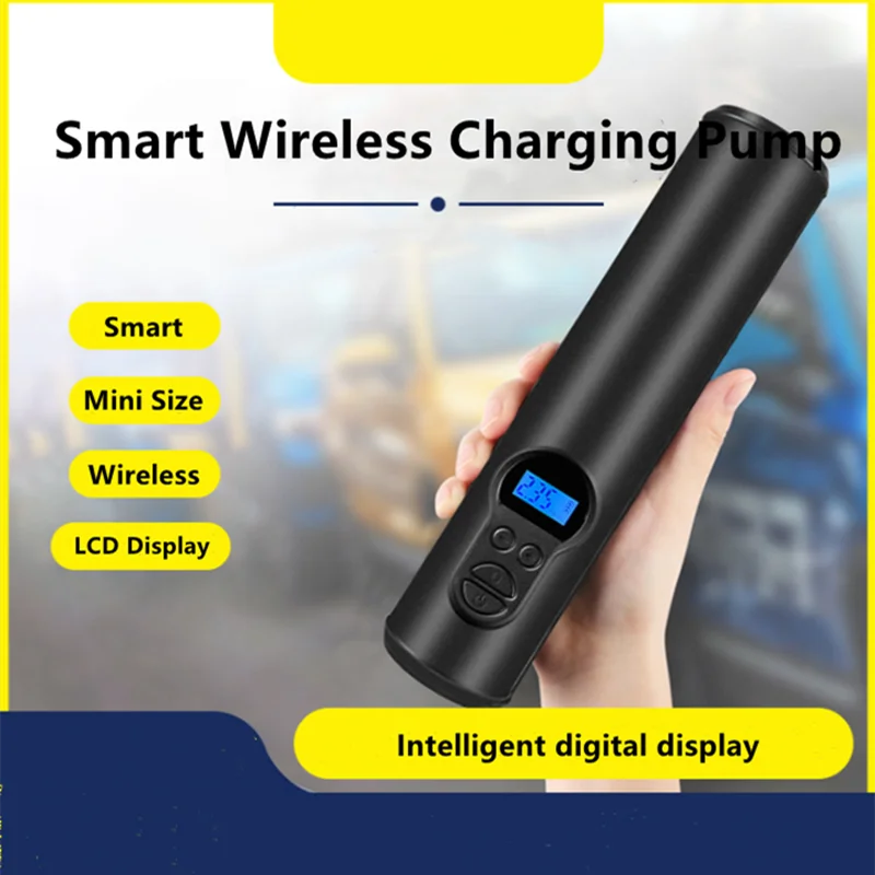 

Portable Motorcycle Air Pump Compressor Bicycle Mini Car Digital Wireless Tyre Inflatable Pump LED Flash Light for Bike