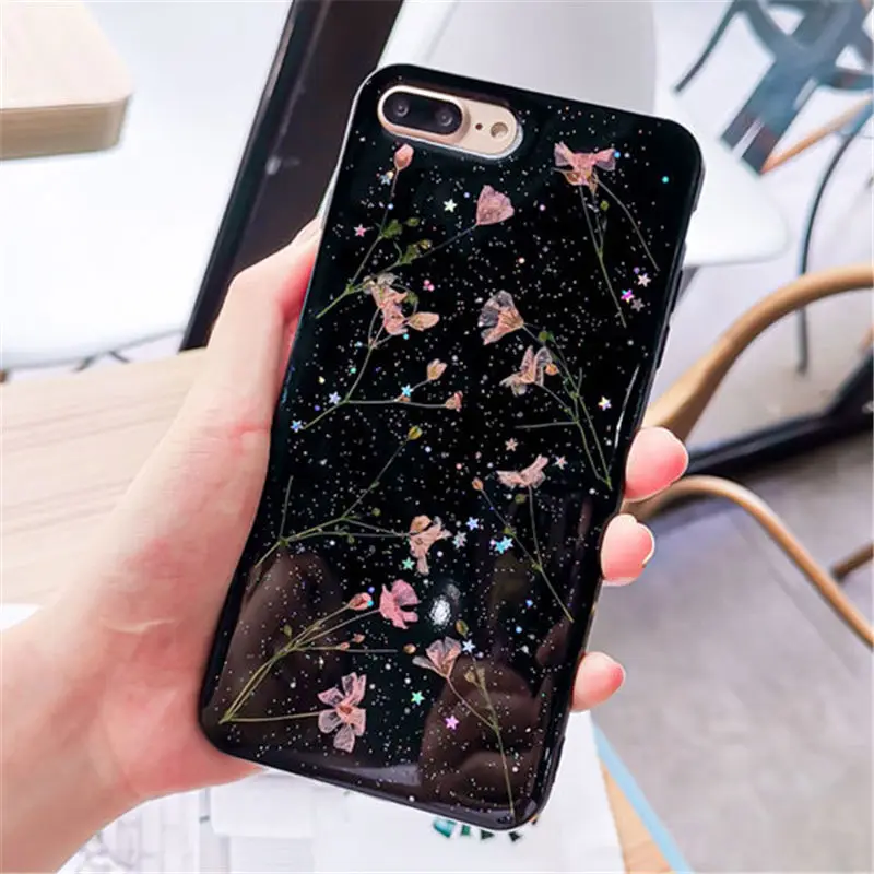 Прозрачный чехол для телефона с настоящими цветами для iPhone 11 X XS XR XS Max 6 6S 7 8 Plus, мягкий чехол из ТПУ с красивыми цветами - Цвет: Style 5