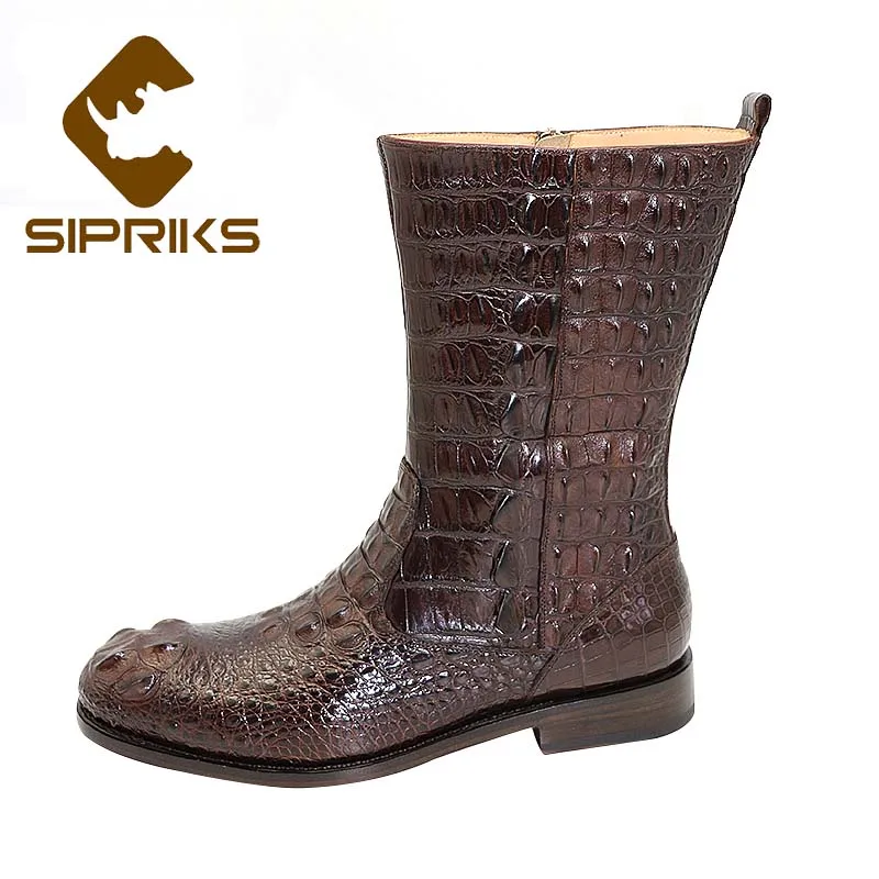 croc skin boots