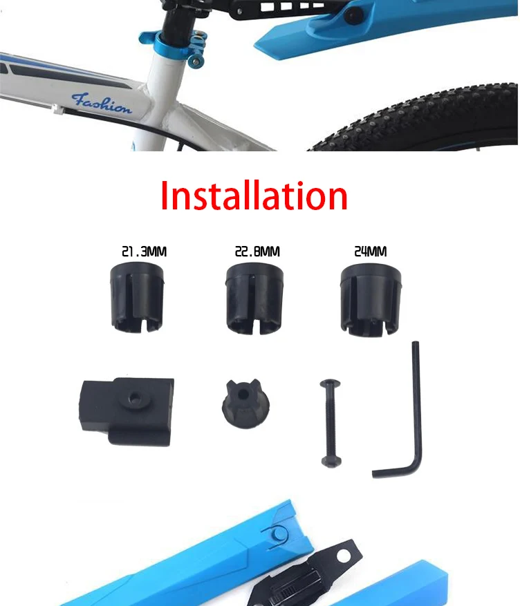 High quality MTB bicycle fender mudguard mountain bike front rear mud guard wing plastic cycling fender parts accessories ass