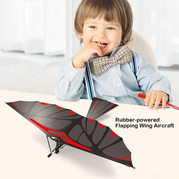 

DIY Carbon Fiber Imitate Assembly Flapping Wing Flight Birds Aircraft Plant Model Toy for Kids Students Education Science Toy