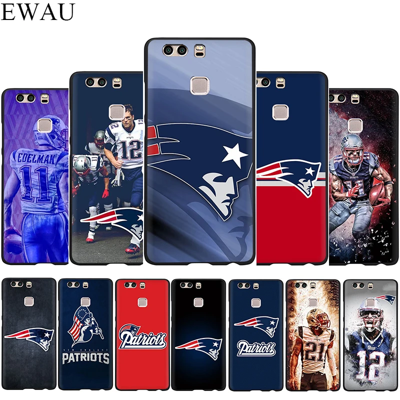 

EWAU New England Patriots Silicone phone case for Huawei P8 P9 P10 P20 P30 Lite Mini Pro P Smart Z Plus