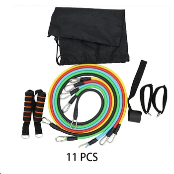 

11pcs Set Fitness Workout Resistance Bands Latex Exercise Pilates Tubes Pull Rope Expanders Training Workout Yoga Rubber Loop