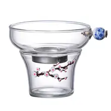 Стеклянный чайный прозрачный фильтр для замачивания чая сито аксессуары кухонный инструмент