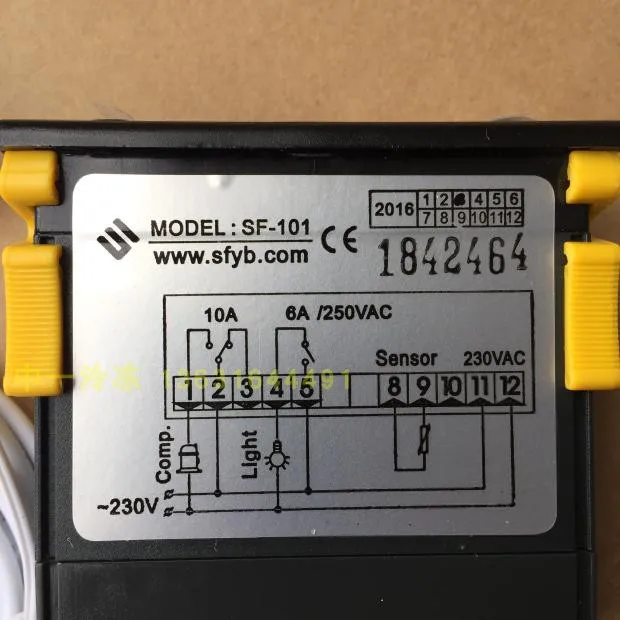 Sf101 Termosztát Nulla Elektronikus Világítás Nulla Hőmérséklet -Szabályozó Hűtőszekrény Hűtőszekrény Hűtési Hőmérséklet - Image 2