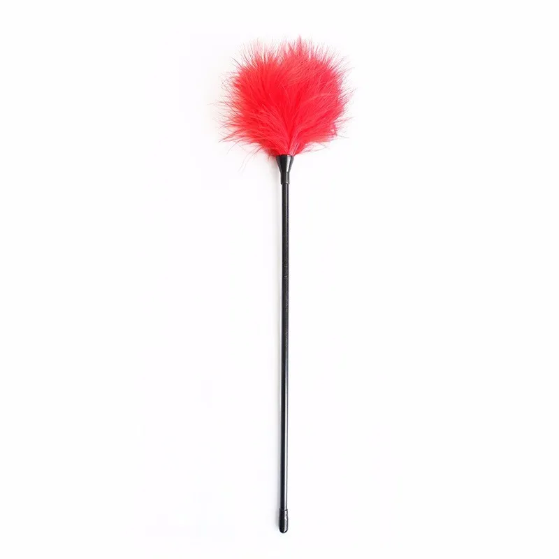 27cm Flirt Feather Whip Spank Flogger Clit Tickler BDSM Bondage Slave Erotic Adult Sex Toys