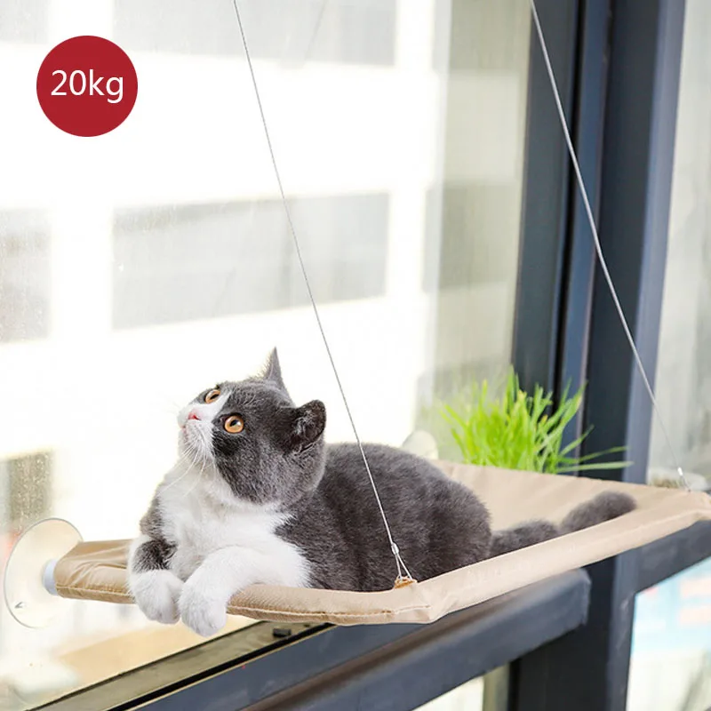 

Удобное сиденье для домашних животных, подшипник с креплением на окно, комфортное сиденье для кошки, гамак, 20 кг, съемная подставка для кошек
