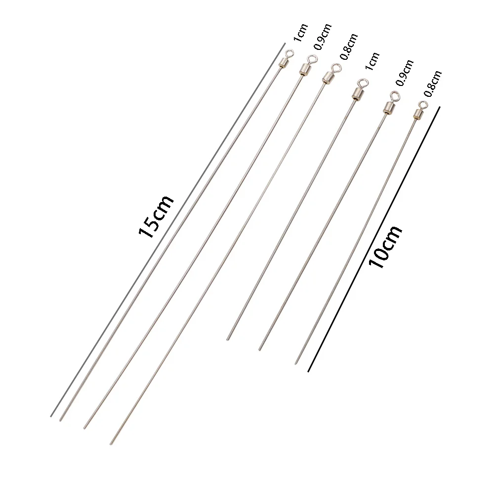 Stainless Steel Barrel Rolling Connector Long Pole Fishing Swivel Fishing Accessories 50pcs fishing accessories fishing swivels fishing tackle