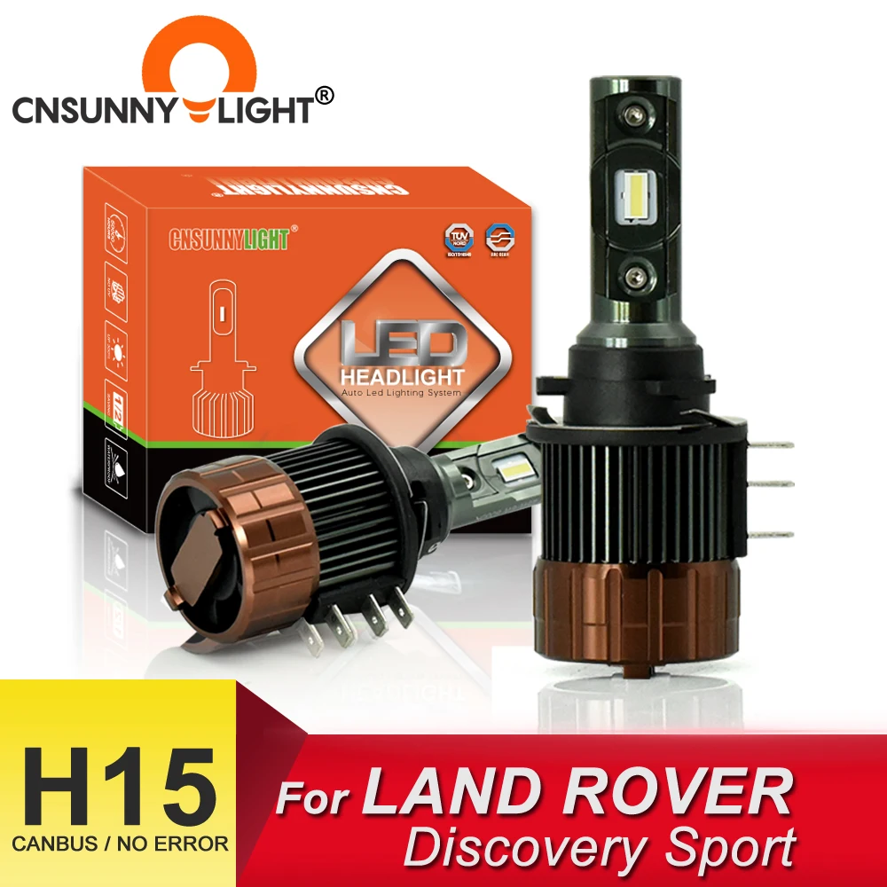 CNSUNNYLIGHT H15 Canbus Автомобильный светодиодный фонарь для фар 12000Lm 6000K High and DRLs Lights Plug Play