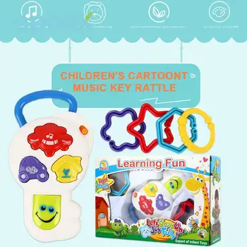 

Ephex Cute Plastic Music Key Rattle Funny Multicolor Kidsroom Musical Key Toy Small Collection Smart Remote