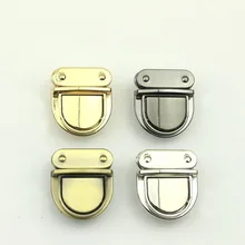 

2Pc Metal Press Push Lock Tongue lock Bag Briefcase Spring Lock Snap Decorative Clasps Closure Leather Craft Hardware Accessory