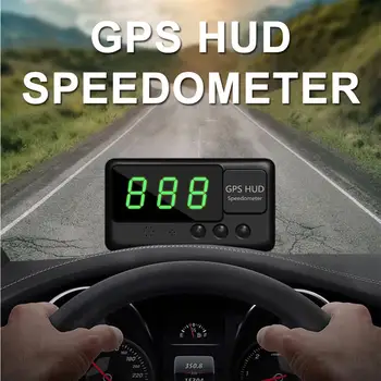 

Car GPS Speedometer HUD MPH KM/h Digital Speed Display Overspeed Warning Monitor Auto GPS HUD Speedometer