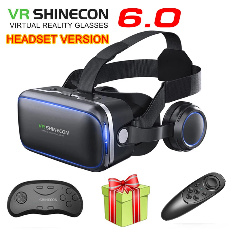 

VR Shinecon 6.1 VR Virtual Reality 3D Glasses Google Cardboard VR Headset Box Goggles Headset Helmet for Smart Phone