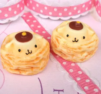 

pudding dog Hamburger bread simulation food Kawaii Flat Back Resin Cabochons for Hair Bow Center Scrapbook Embellishment