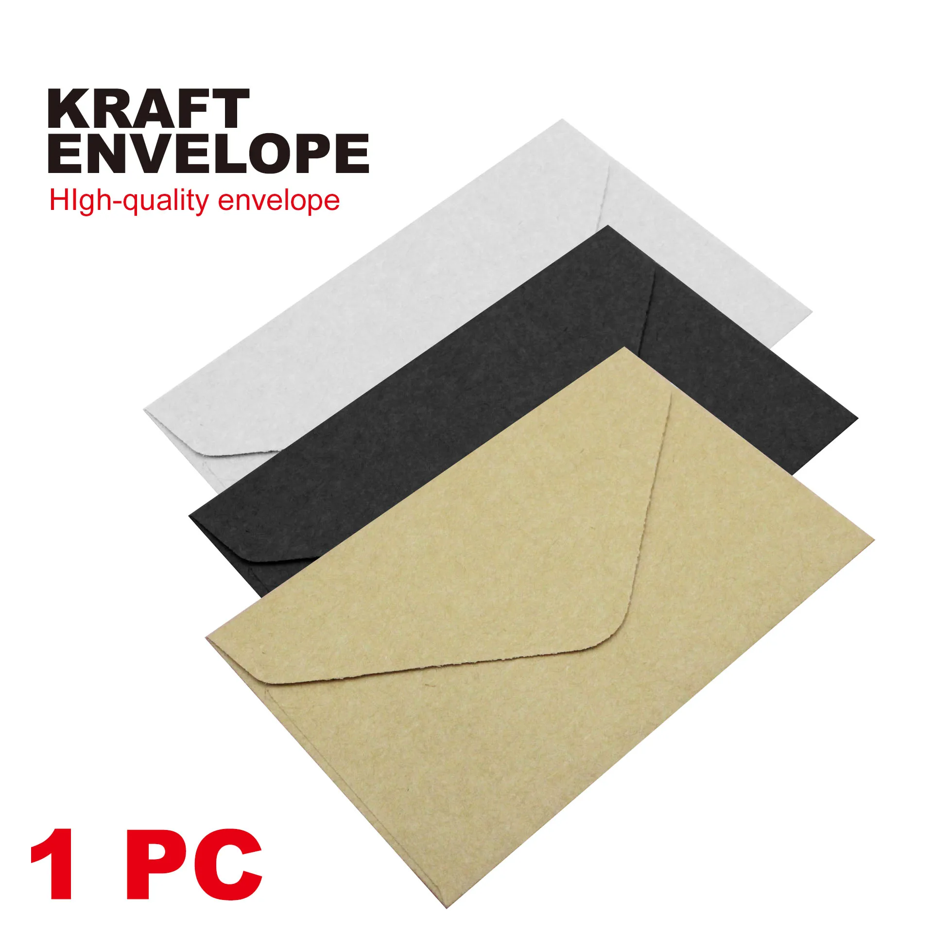 1 шт. классическая белая черная крафт-бумага, пустая мини-бумага, конверты на окна, свадебные приглашения, конверт, Подарочный конверт
