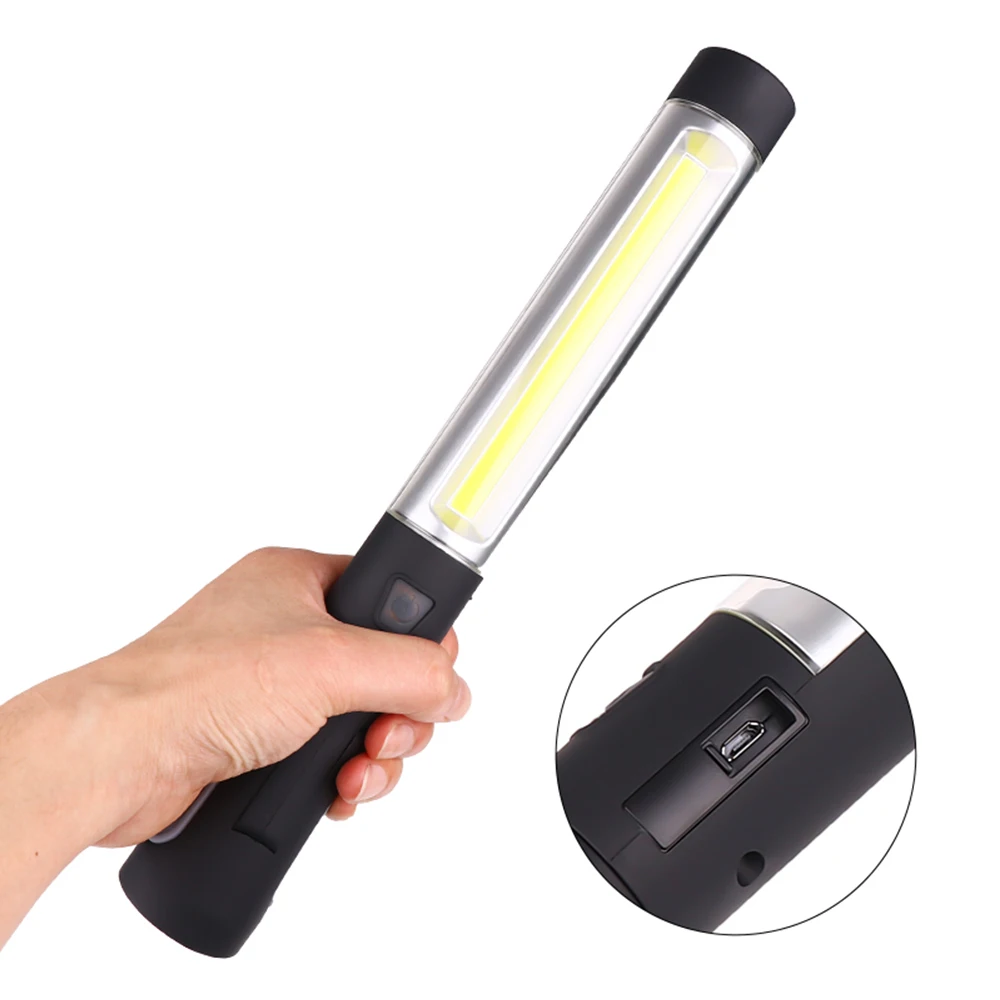 Pocketman портативный Рабочий светильник COB светодиодный светильник-вспышка Магнитный фонарь перезаряжаемый через USB Рабочий светильник Гибкая контрольная лампа с крючком