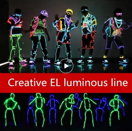 

Creative EL luminous line Stage performance props Fluorescent dance props Night Matchmaker's Luminous Clothes