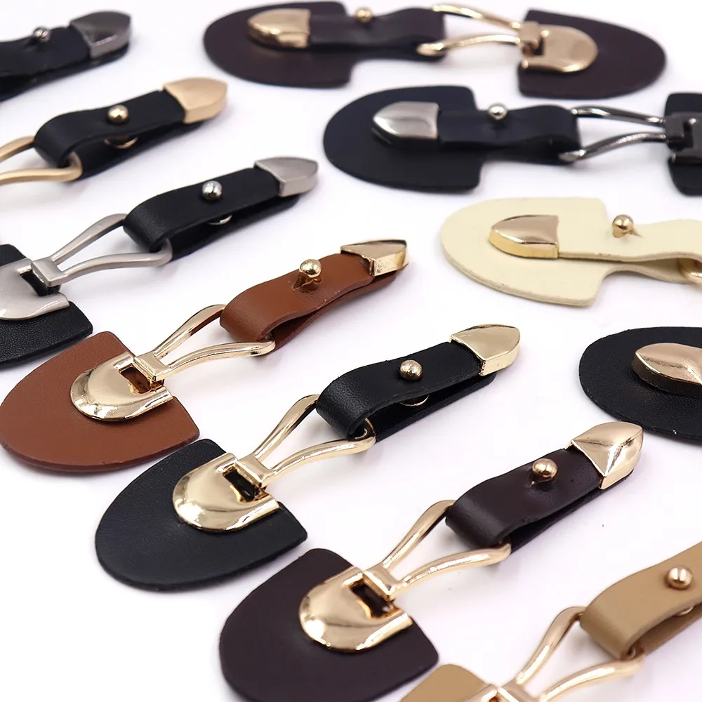 버튼 모노폴리 윈드 브레이커 코트 버튼 하이 엔드 가죽 금속 버클 스웨터 코트 윈드 브레이커 벨트 가죽 버클 P33