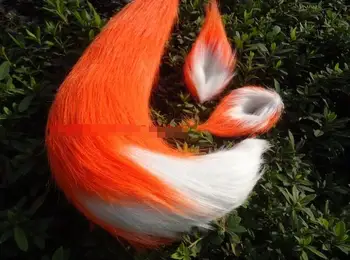 

Anime Cosplay Accessory Orange Fox Ears Tail Cosplay Accessory Stage Performance Accessory