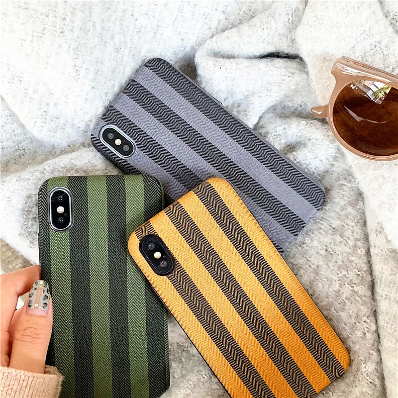 

Luxury Case For iPhone XR X XS Max Cloth Soft Silicone Phone Cases For iPhone 6 6s 8 7 Plus Fashion Modern Suit Cloth Case Cover