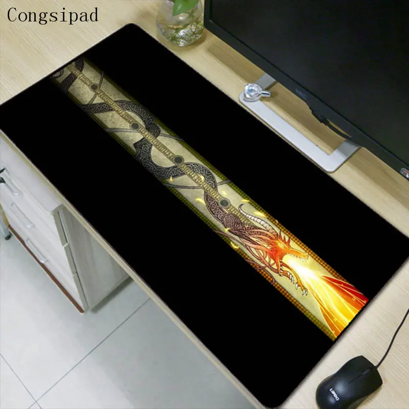 Dragon Speed Version Large Gaming Mouse Pad Gamer Locking Edge Mouse Keyboards Mat Big Desk Mousepa