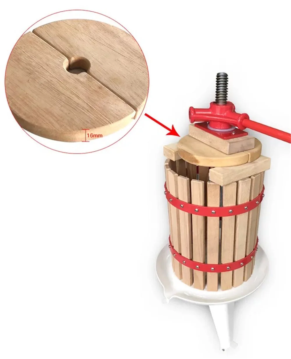 Buy  Fruit Wine Press Apple Grape Crusher Manual Juice Maker Wine Making Presser 6L 