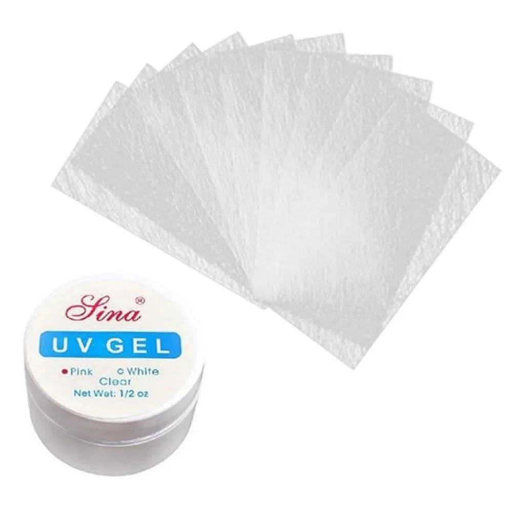 Долговечный строительный нетканый Домашний набор для наращивания ногтей из стекловолокна, художественные советы для ремонта, армированный волоконно-строительный гель, Быстросохнущий салон