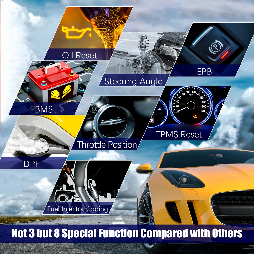 Автоматический сканер Autophix 7610 OBD2 для Audi Skoda Seat ABS SRS Airbag Oil EPB DPF TPMS Reset автомобильный