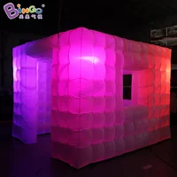 Free Shipping 3.4x3x2.5 Meters Inflatable Cube Event Tent With LED Lights For Sale - BG-T0321 1