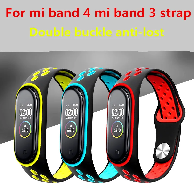 Спортивный ремешок для браслета Xiaomi Mi Band 4 3 спортивный силиконовый браслет смарт