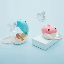 Креативный милый чехол для хранения сосок в форме рыбки для новорожденных, пищевой пластиковый патрубок держатель экрана коробка с кольцевой ручкой Portab