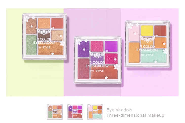 POPFEEL 7 цветов матовые блестящие тени для век Палитра осенний влюбленный Макияж