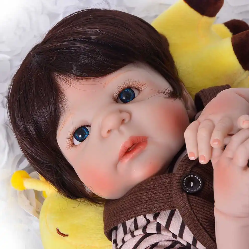 Пупсик 57 см Реалистичная полный силиконовые 23 ''Reborn Baby Doll на продажу реалистичные детские куклы Детский приятель подарки