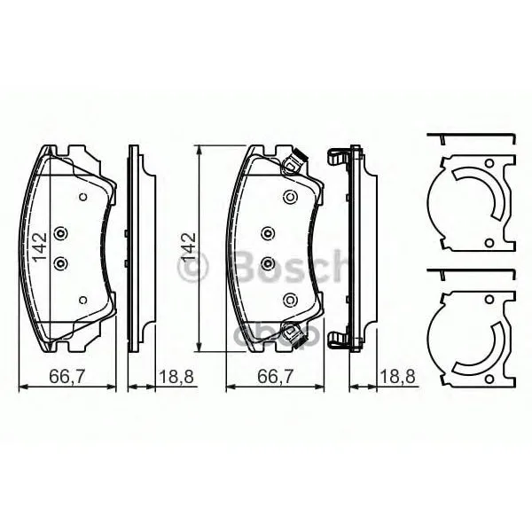Колодки Тормозные Дисковые Opel Insignia 08-/Zafira 11-/Saab 9-5 10- R17inch Передние Bosch арт. 0986494275