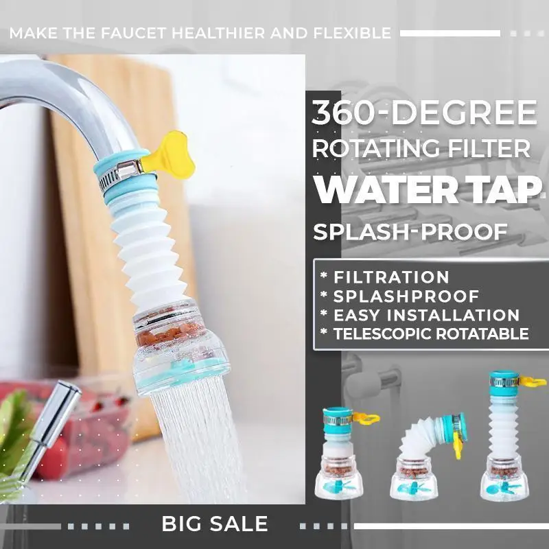Grifo con filtro giratorio de 360 grados, a prueba de agua, a prueba de agua, ducha, cocina, boquilla no tóxica
