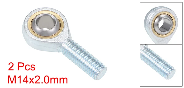 M14x2.0mm 2pcs Uxcell 1-4 шт наконечник подшипника M12x1.75 мм m5x0.8мм m14x2.0мм m20x1.5мм m25x2.0мм наконечник стержня шаровой шарнир Мужская Правая рука нить - Цвет: M14x2.0mm 2pcs