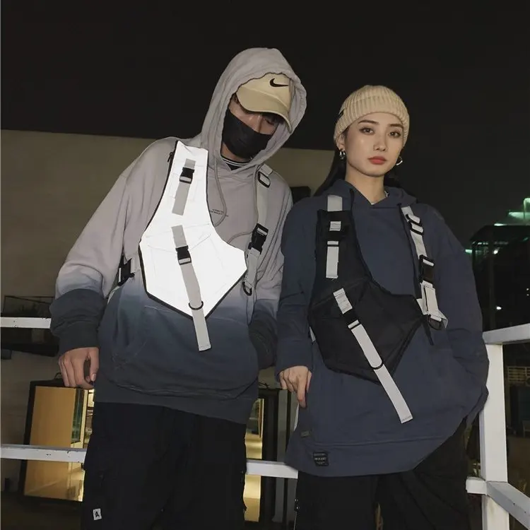 

Korean-style INS Versatile Dark Wind Harajuku Canvas Chest Bag Hong Kong Style Casual Shoulder Bag Japanese-style Wallet Student