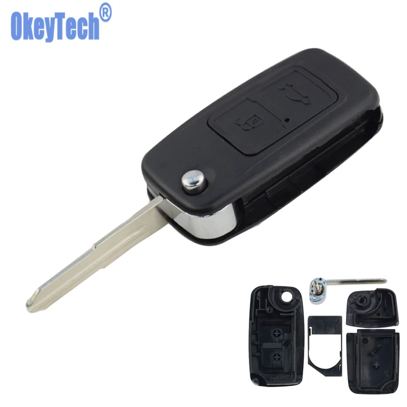 OkeyTech 2 кнопки для Chery A5 Fulwin Tiggo E5 A1 Cowin чехол ключа автомобиля с дистанционным