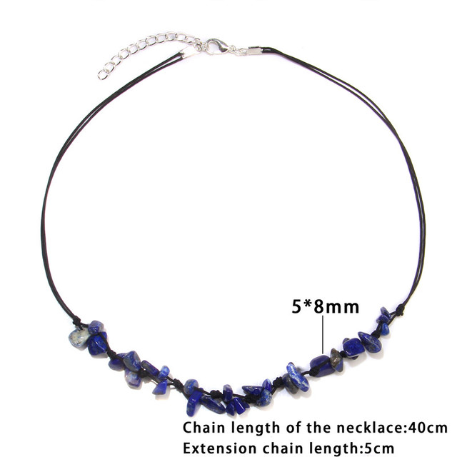 Stone Crystal Quartz Chip Necklace Beaded Handmade Fashion Necklace For Women Jewelry Fairycore Witchy Party Gifts