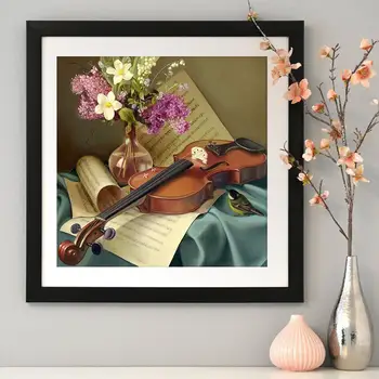 

5D DIY Full Drill Diamond Painting Violin Mandala Embroidery Mosaic Kits Home Wall Art Bedroom Living Room Wall Decoration