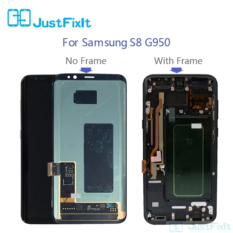 Оригинальный супер AMOLED экран для Samsung Galaxy S8 G950F G950A G950FD черный точечный ЖК-дисплей