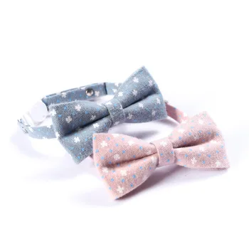 

Cute Dot Bowknot Cat Collar Cotton Soft Adjustable Puppy Chihuahua Necklace Bow tie Pets Rabbit/Cats Collars Accessory