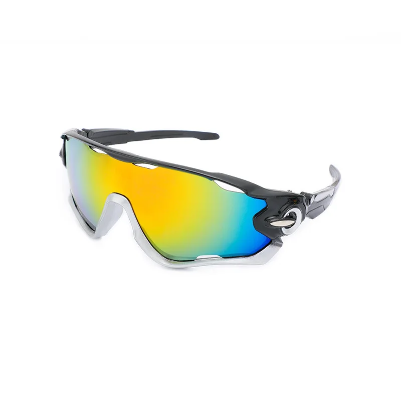

2019 NEW Outdoor Sports Windproof Sunglasses Man woman Reflective Coating Mirror Glasses Big Surround With Non-Slip Nose Goggle