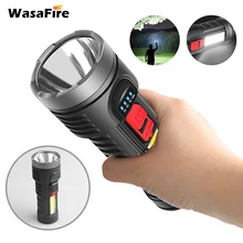 

LED Torch Light XPG+COB Powerful LED Flashlight USB Rechargeable 4 Modes Front Lamp Tactical Flash Light Hunting Lantern