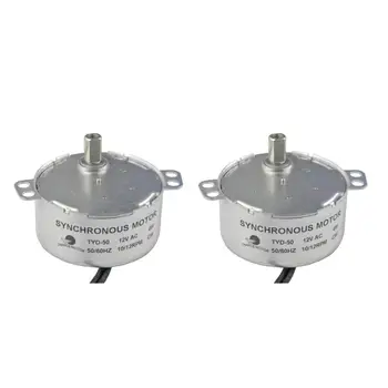 

CHANCS AC Motor TYD-50 12V AC 10-12RPM CW 2PCS Electric Motor Permanent Magnet Synchronous Gear Motor
