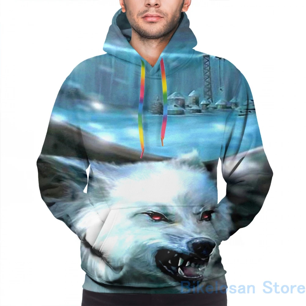 Mens Hoodies Sweatshirt For Women Funny Jon Snow And His Wolf Print Casual Hoodie Streatwear Hoodies Sweatshirts Aliexpress