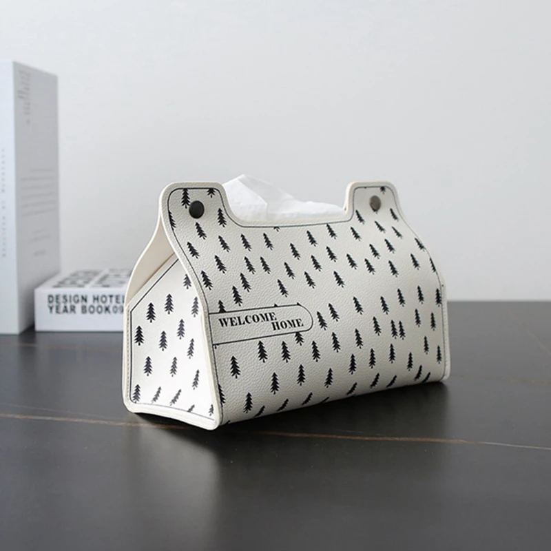 Leather Tissue Box Car Toilet Pumping box Home Living Decoration Table Napkin Holders Papers Dispenser Kitchen Desktop Organizer 3