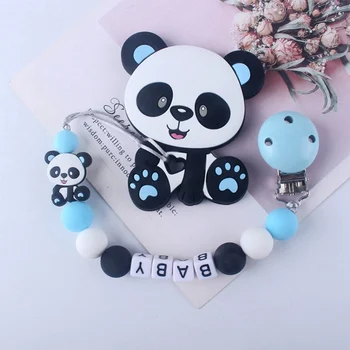 

Pacifier Chain Baby Nipple Holder Bear Floral Bead Silicone Nipple Clip Soother Letter Anti-lost Infant Feeding Newborn Supplies